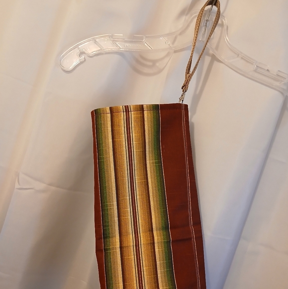 New Southwestern Western Canvas Clutch Travel Hanging makeup bag Wine Wristlet - Picture 2 of 8